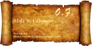 Oláh Filemon névjegykártya